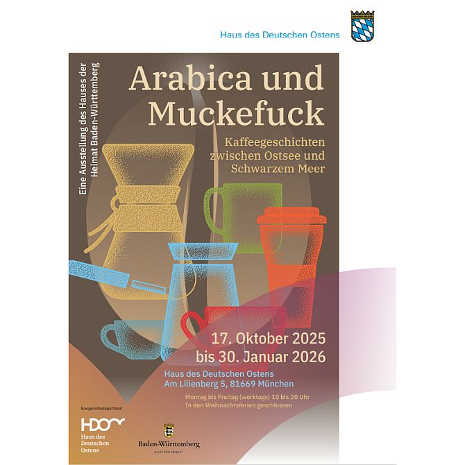 Plakat zur Ausstellung "Arabica und Muckefuck. Kaffeegeschichten zwischen Ostsee und Schwarzem Meer"