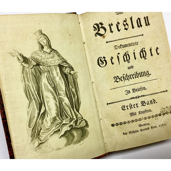 Erste Seite eines Breslauer Geschichtsbuchs